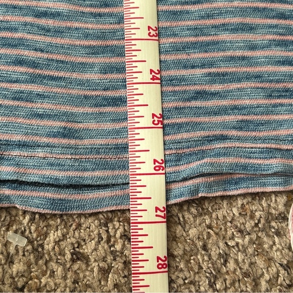 Faherty Brand Men’s Polo Shirt Striped Natural Indigo Dyed Blue/Red Sz XL - Picture 13 of 17